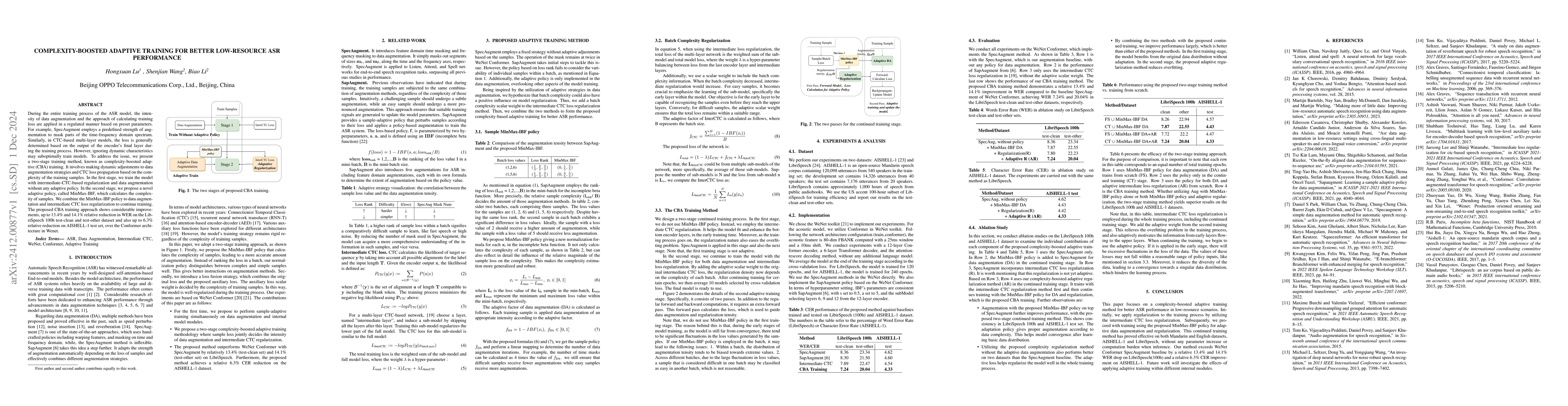 Thumbnail for Complexity boosted adaptive training for better low resource ASR
  performance
