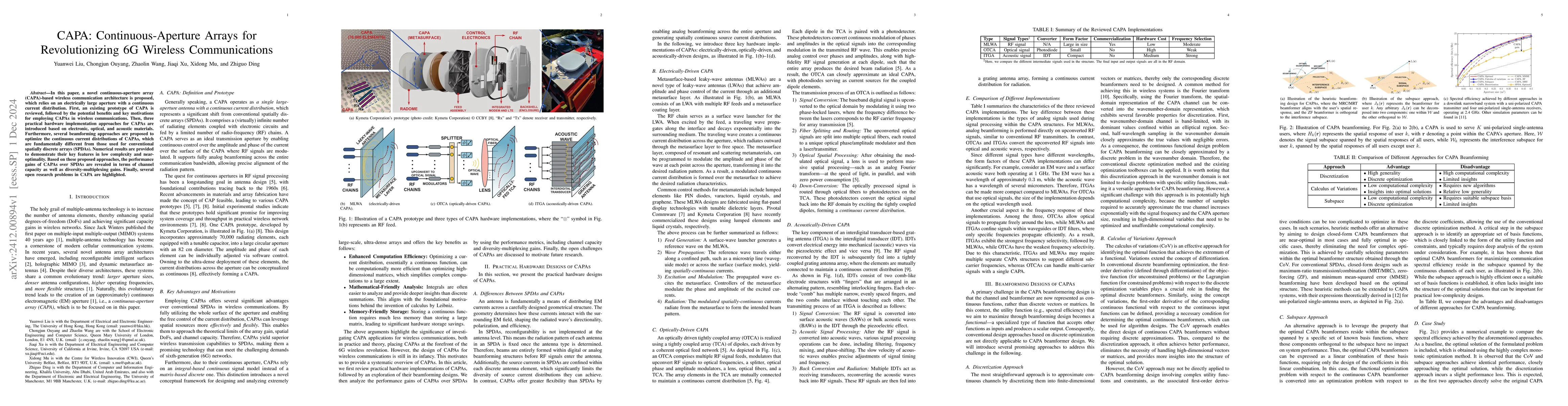 Thumbnail for CAPA: Continuous-Aperture Arrays for Revolutionizing 6G Wireless
  Communications