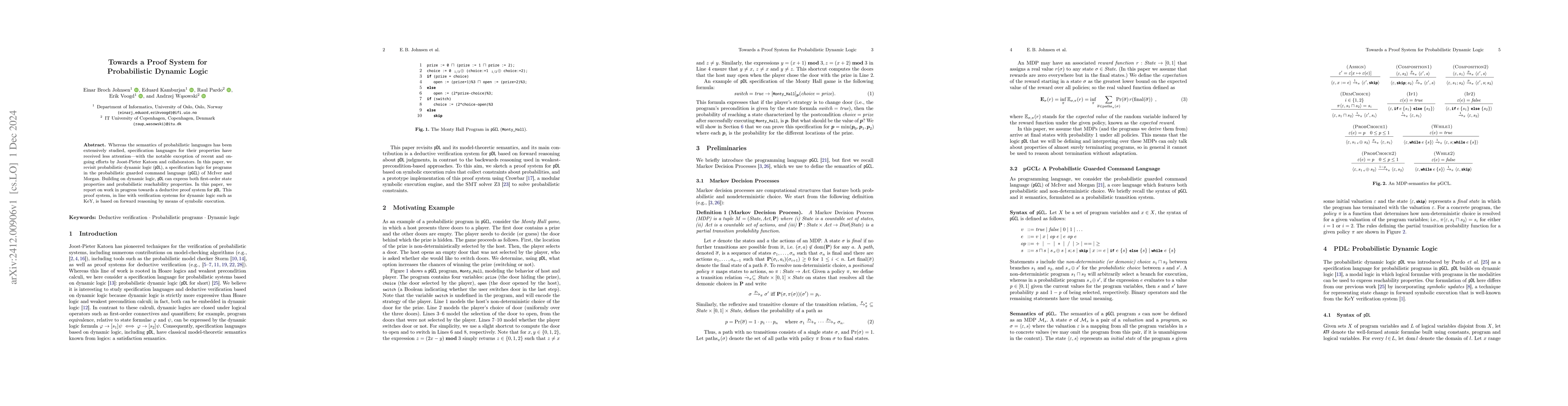 Thumbnail for Towards a Proof System for Probabilistic Dynamic Logic