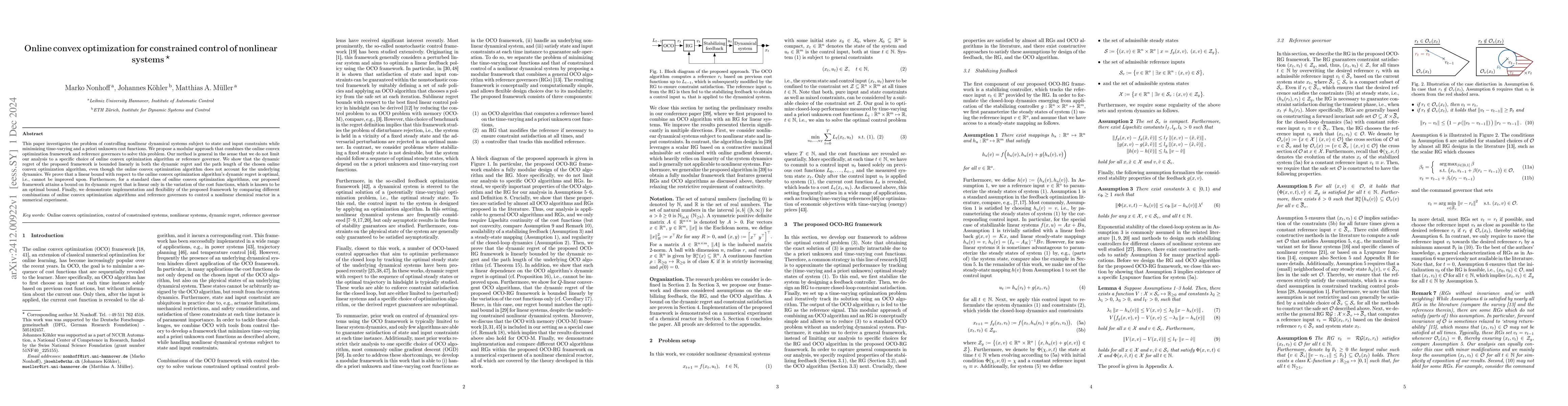 Thumbnail for Online convex optimization for constrained control of nonlinear systems