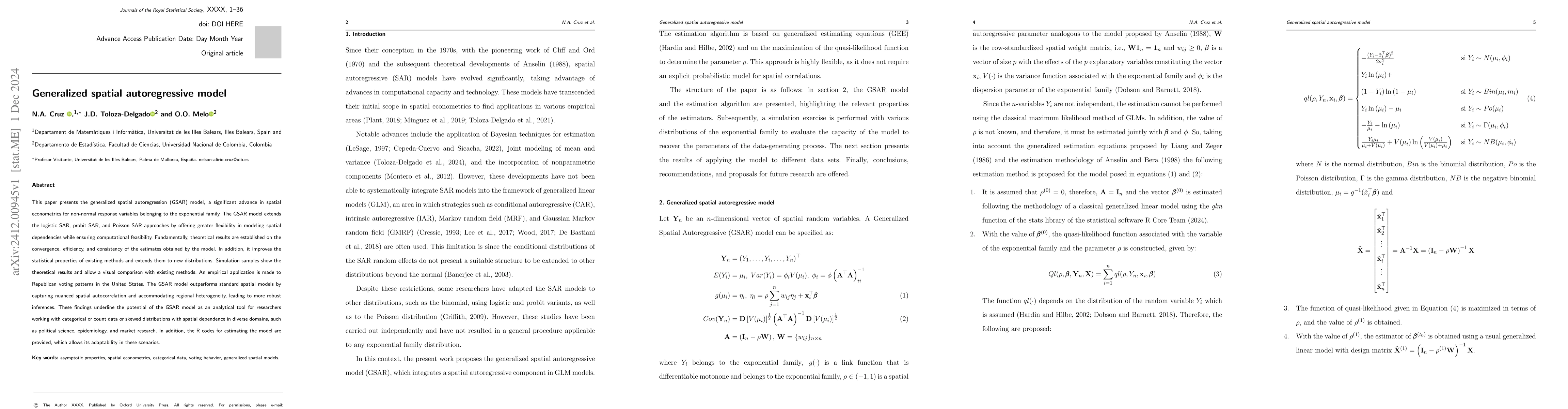 Thumbnail for Generalized spatial autoregressive model
