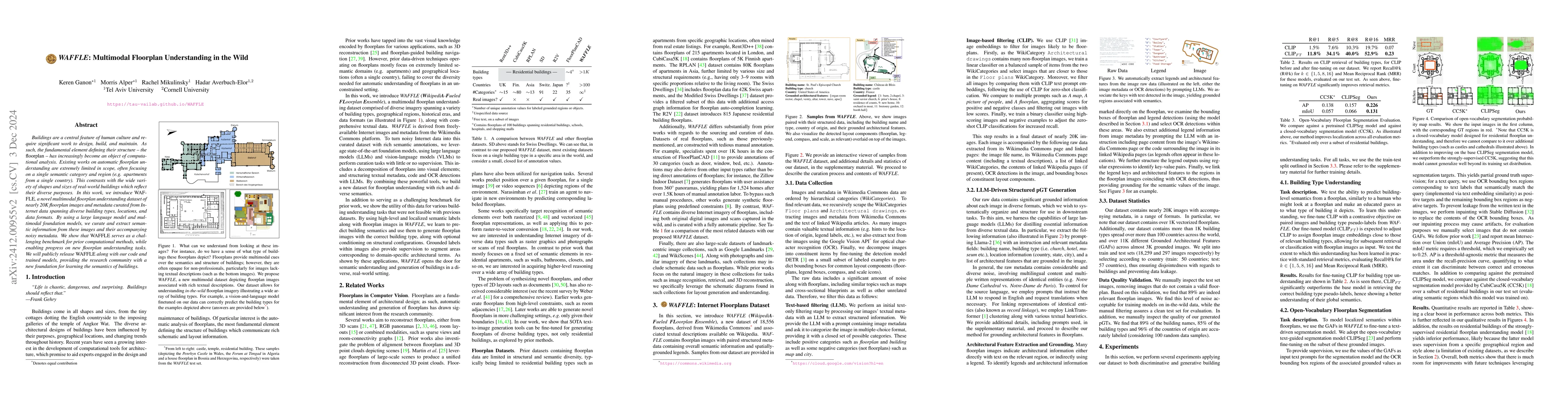 Thumbnail for WAFFLE: Multimodal Floorplan Understanding in the Wild