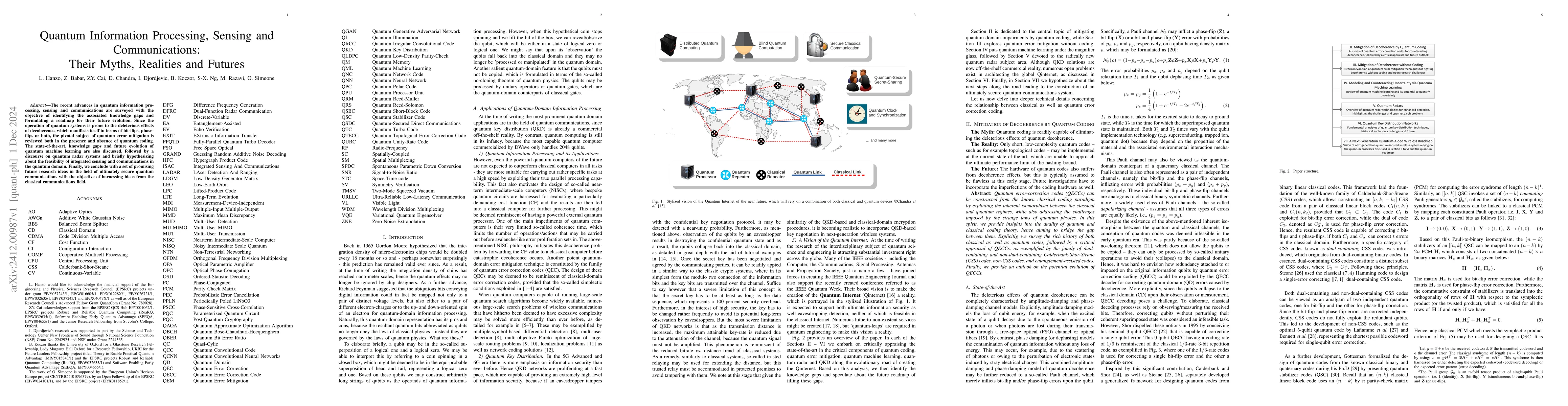 Thumbnail for Quantum Information Processing, Sensing and Communications: Their Myths,
  Realities and Futures