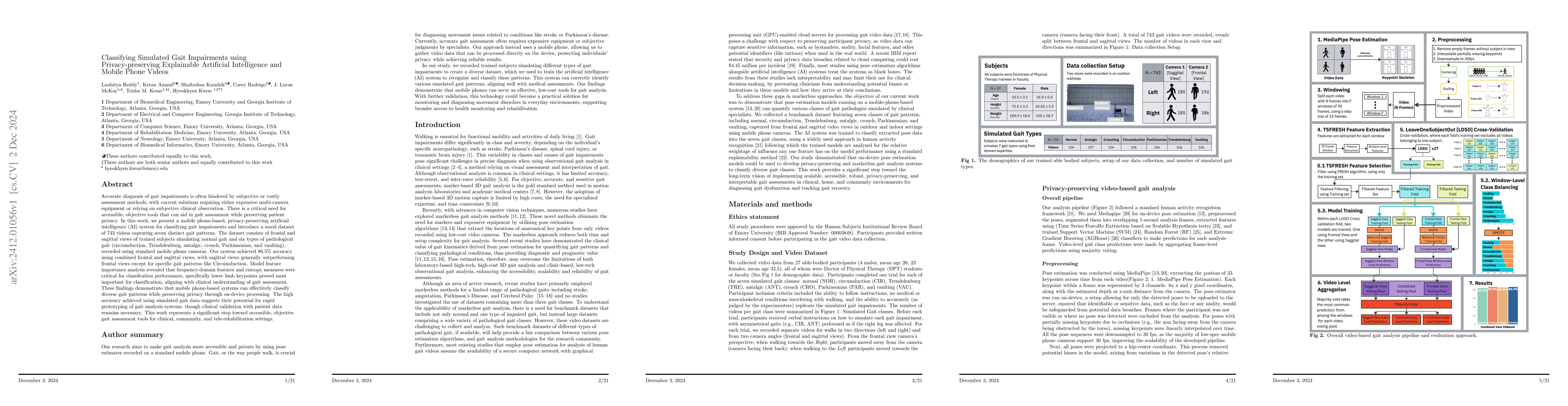 Thumbnail for Classifying Simulated Gait Impairments using Privacy-preserving
  Explainable Artificial Intelligence and Mobile Phone Videos