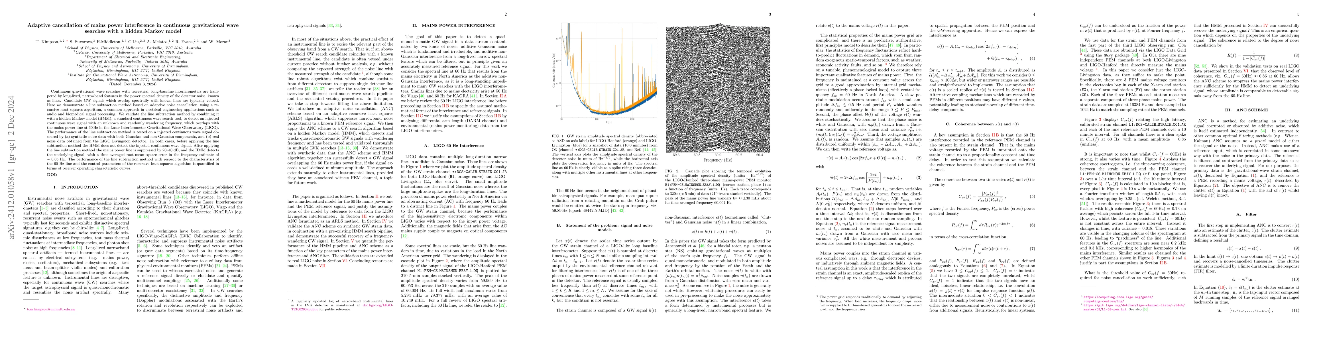 Thumbnail for Adaptive cancellation of mains power interference in continuous
  gravitational wave searches with a hidden Markov model