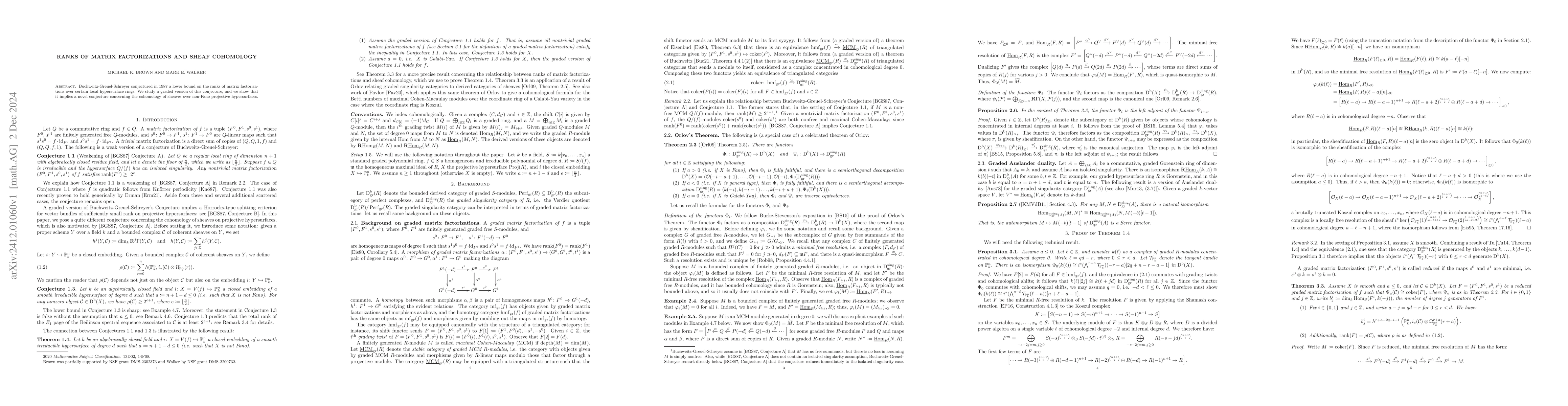 Thumbnail for Ranks of matrix factorizations and sheaf cohomology