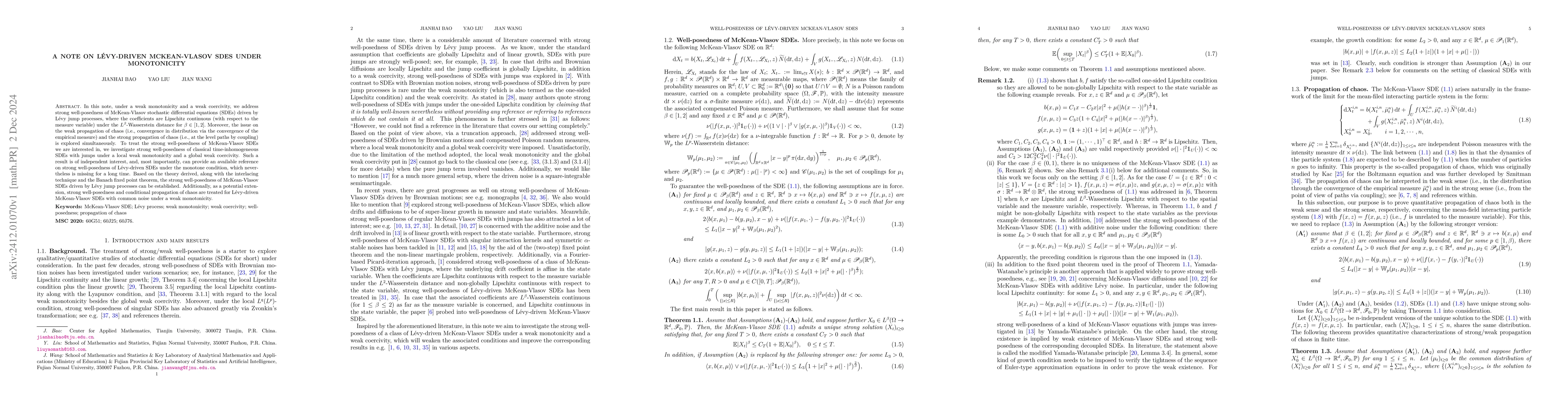 Thumbnail for A note on Lévy-driven McKean-Vlasov SDEs under monotonicity