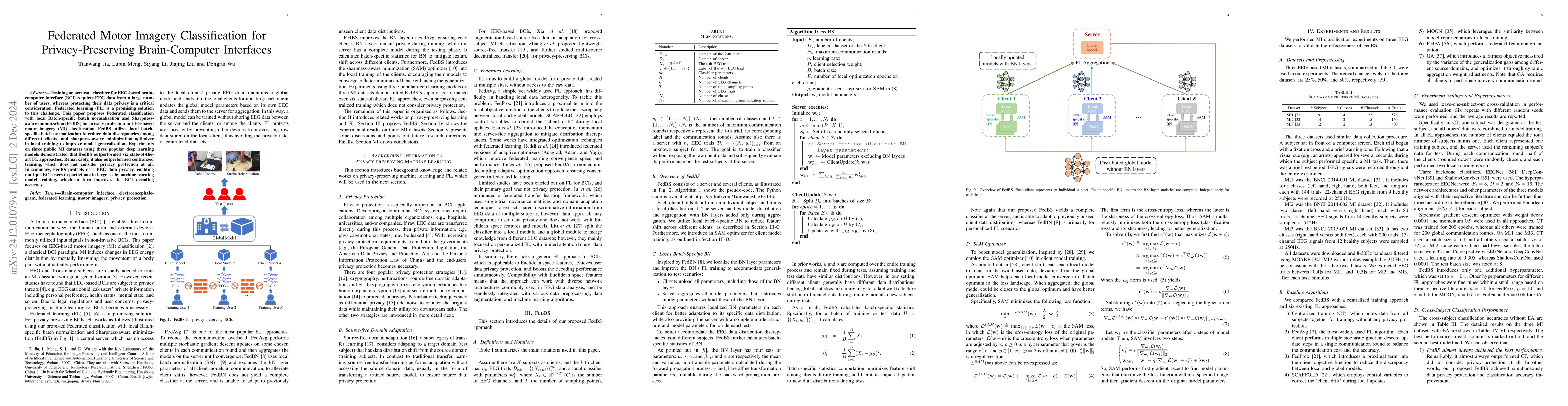 Thumbnail for Federated Motor Imagery Classification for Privacy-Preserving
  Brain-Computer Interfaces