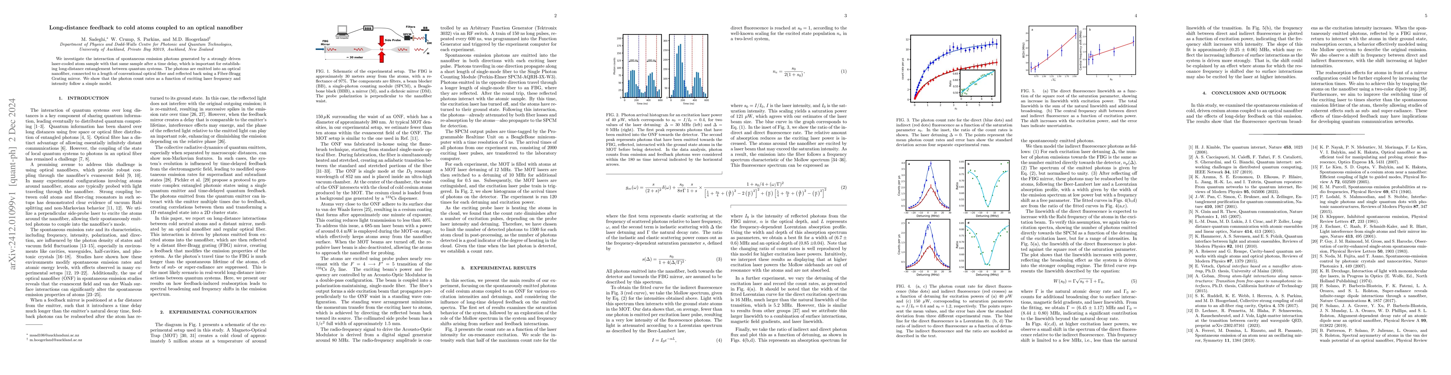 Thumbnail for Long-distance feedback to cold atoms coupled to an optical nanofiber