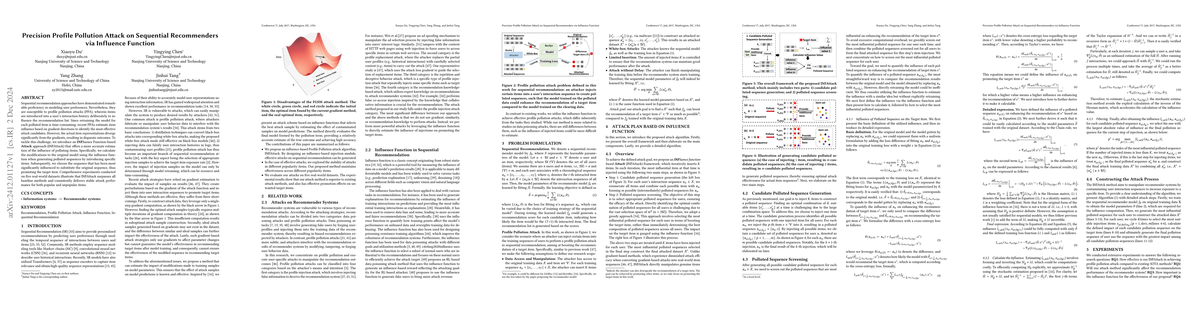 Thumbnail for Precision Profile Pollution Attack on Sequential Recommenders via
  Influence Function