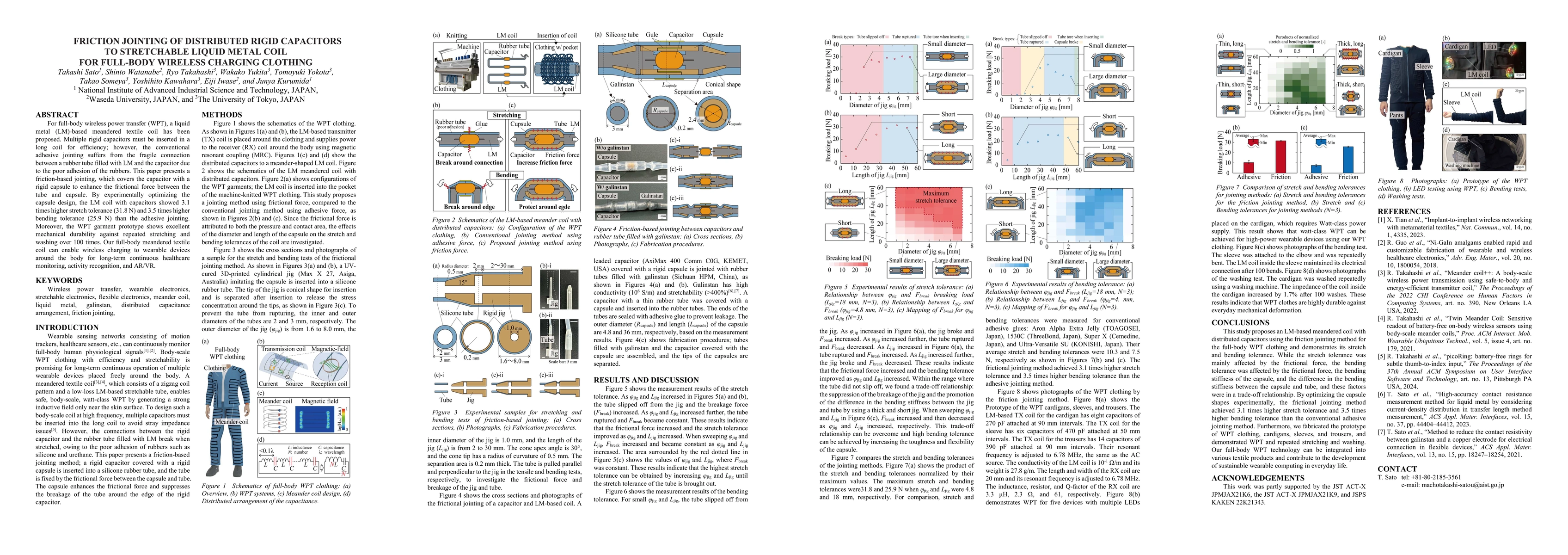 Thumbnail for Friction jointing of distributed rigid capacitors to stretchable liquid
  metal coil for full-body wireless charging clothing