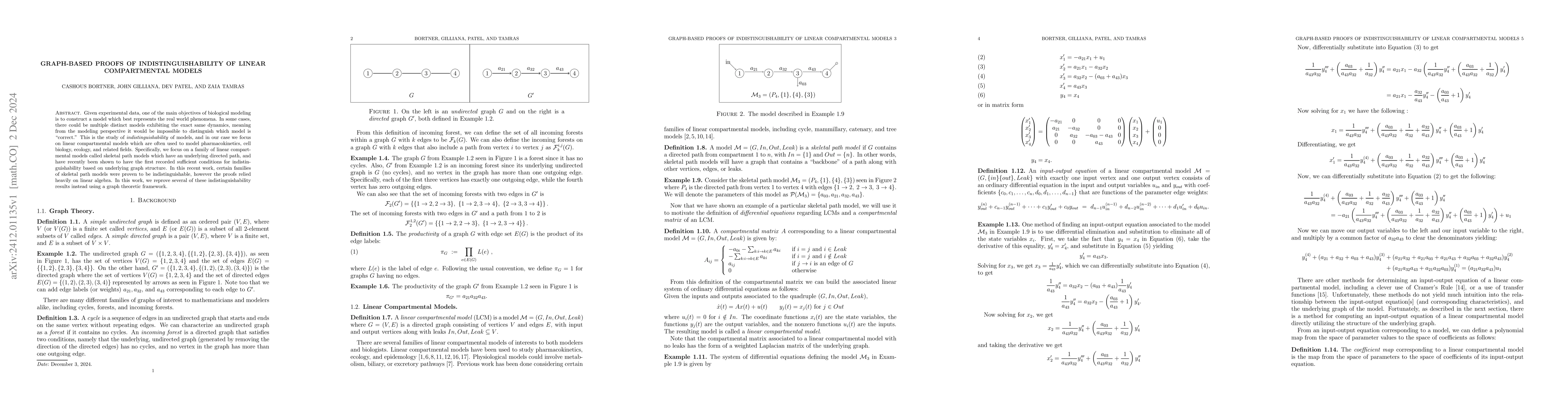 Thumbnail for Graph-Based Proofs of Indistinguishability of Linear Compartmental
  Models
