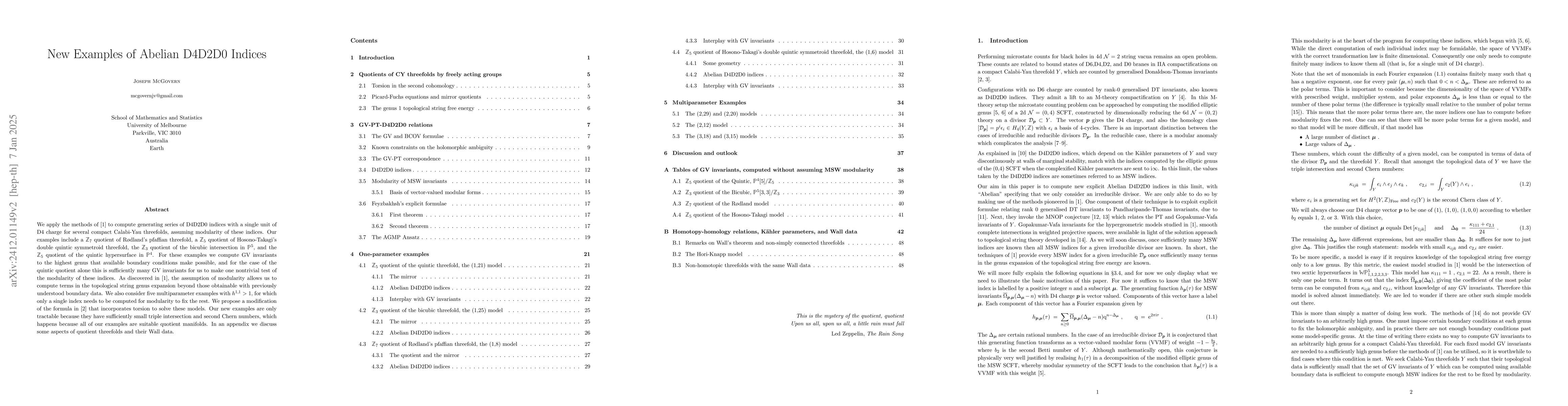 Thumbnail for New Examples of Abelian D4D2D0 Indices