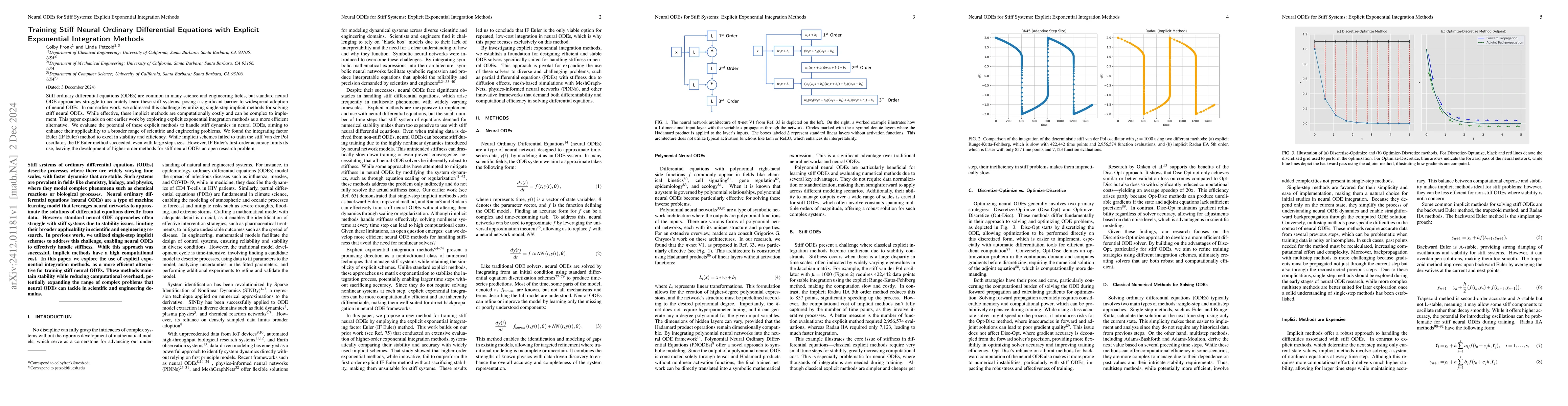Thumbnail for Training Stiff Neural Ordinary Differential Equations with Explicit
  Exponential Integration Methods