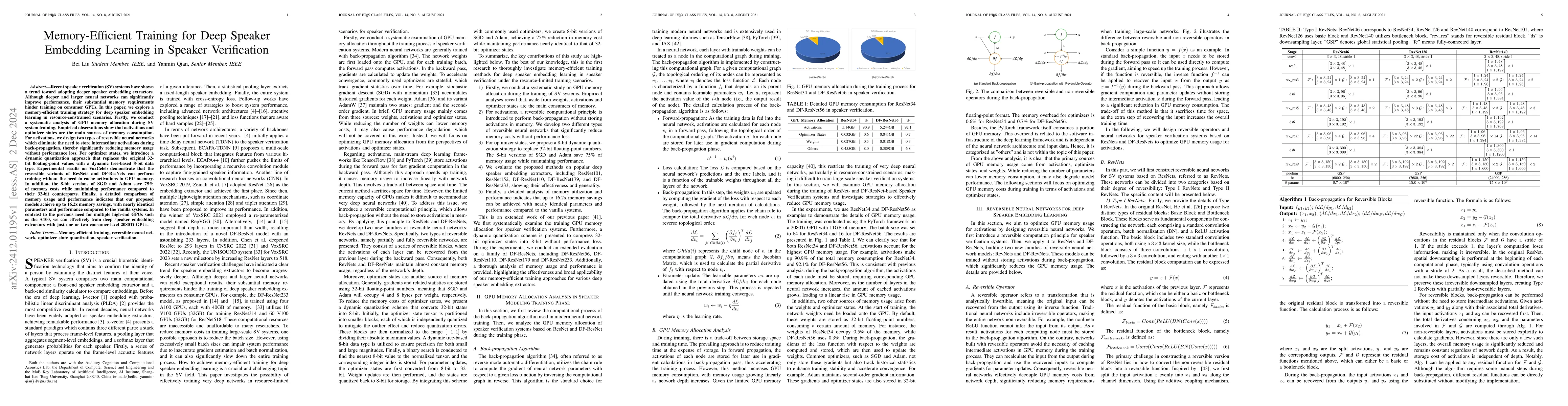 Thumbnail for Memory-Efficient Training for Deep Speaker Embedding Learning in Speaker
  Verification