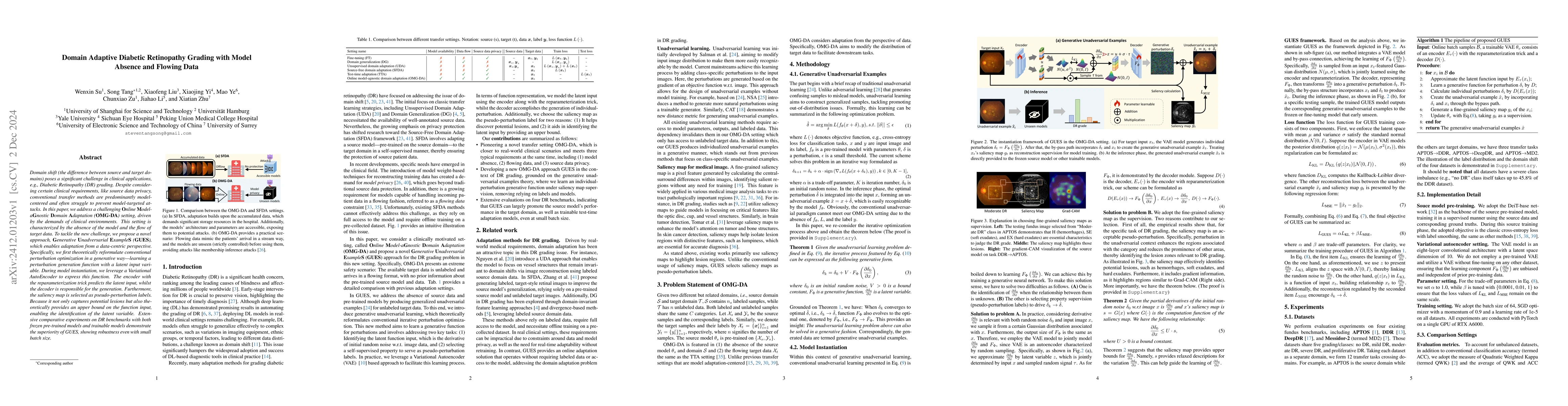 Thumbnail for Domain Adaptive Diabetic Retinopathy Grading with Model Absence and
  Flowing Data