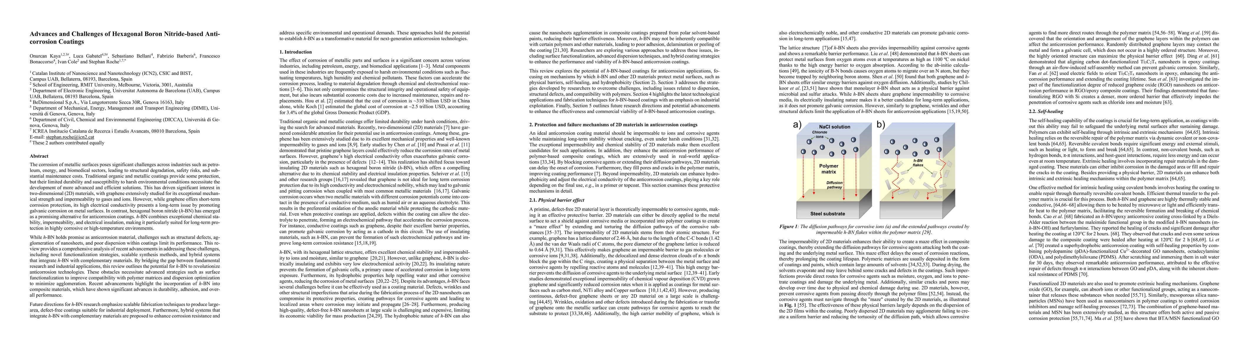 Thumbnail for Advances and Challenges of Hexagonal Boron Nitride-based Anticorrosion
  Coatings