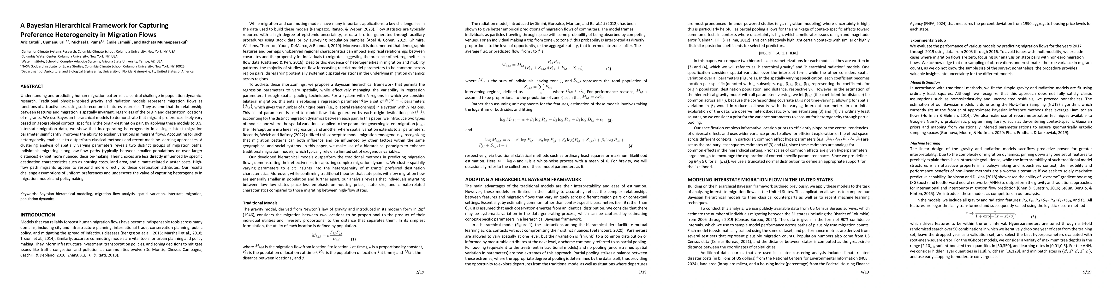 Thumbnail for A Bayesian Hierarchical Framework for Capturing Preference Heterogeneity
  in Migration Flows