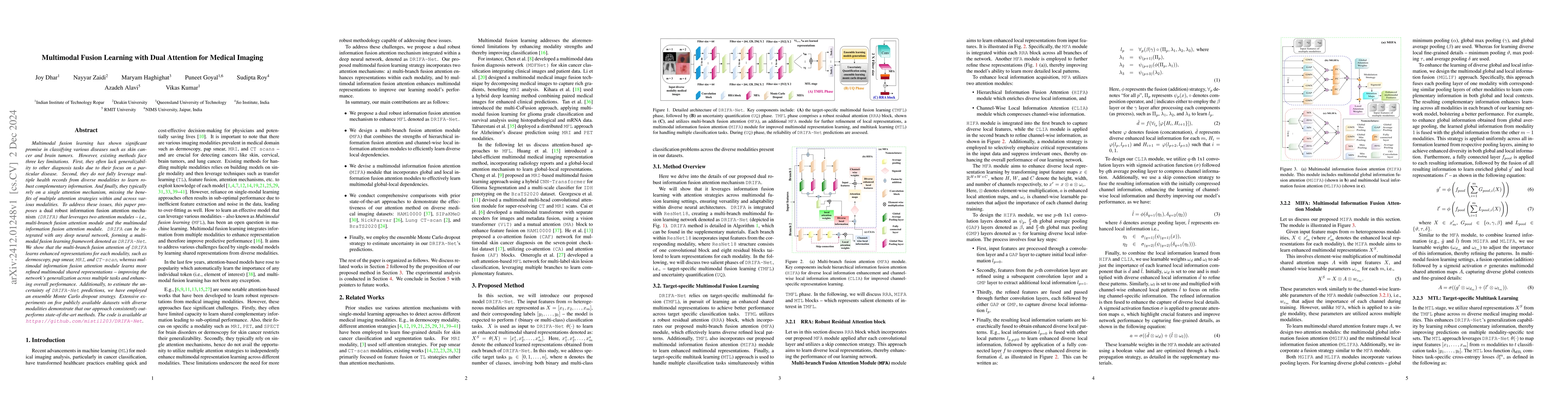 Thumbnail for Multimodal Fusion Learning with Dual Attention for Medical Imaging