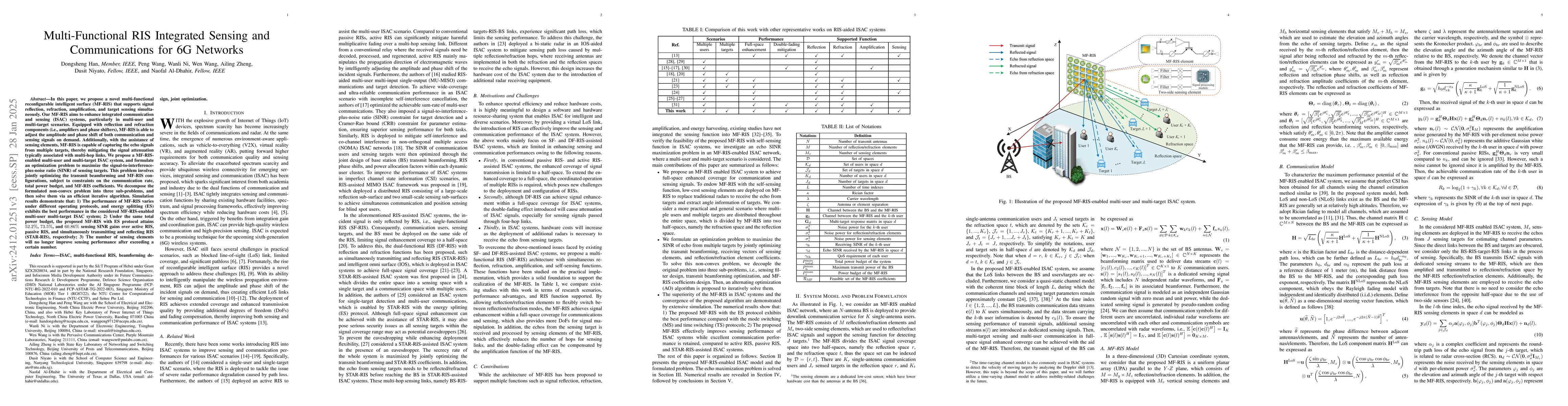 Thumbnail for Multi-Functional RIS Integrated Sensing and Communications for 6G
  Networks