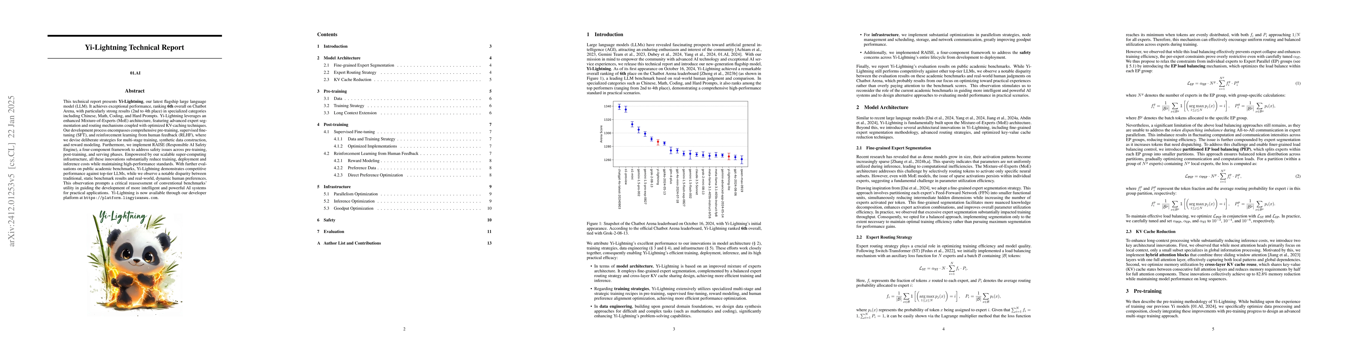 Thumbnail for Yi-Lightning Technical Report