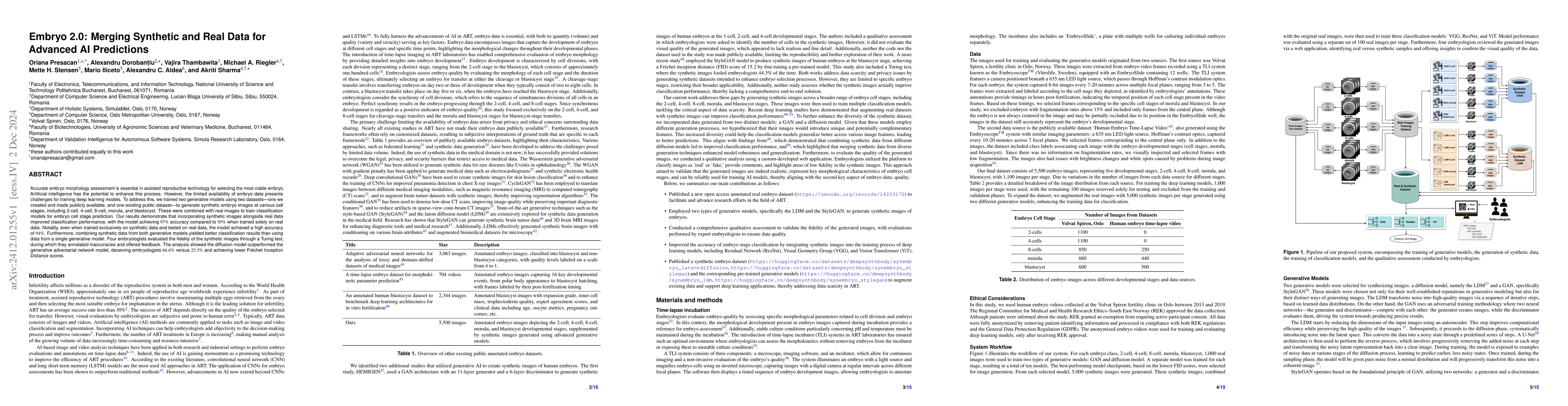 Thumbnail for Embryo 2.0: Merging Synthetic and Real Data for Advanced AI Predictions