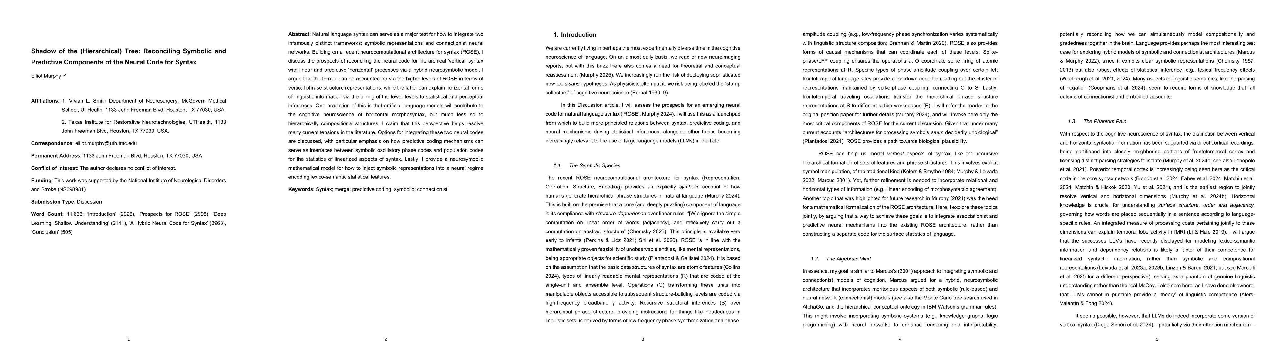 Thumbnail for Shadow of the (Hierarchical) Tree: Reconciling Symbolic and Predictive
  Components of the Neural Code for Syntax