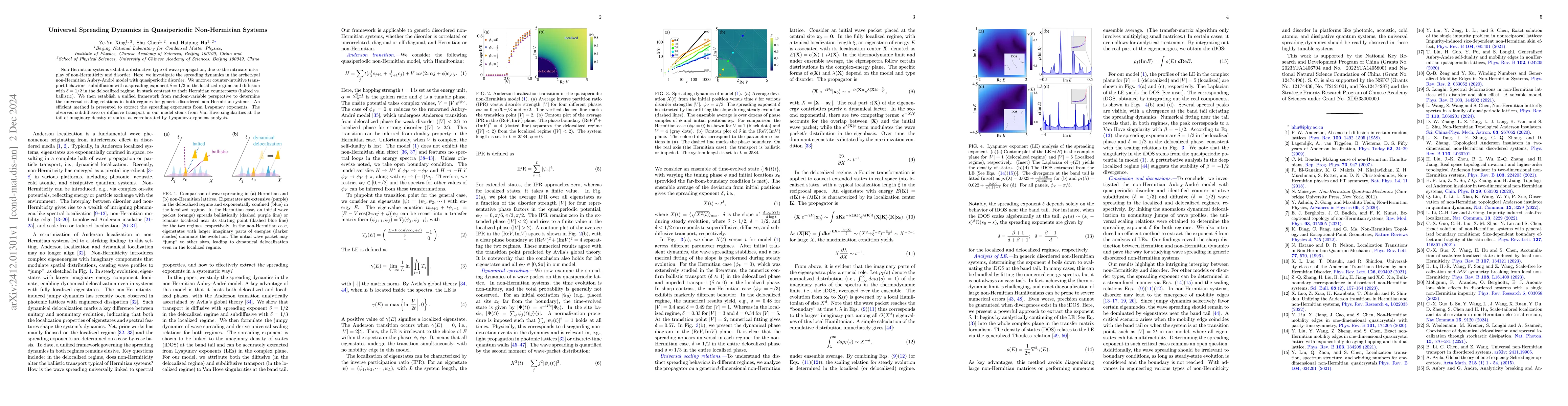 Thumbnail for Universal Spreading Dynamics in Quasiperiodic Non-Hermitian Systems