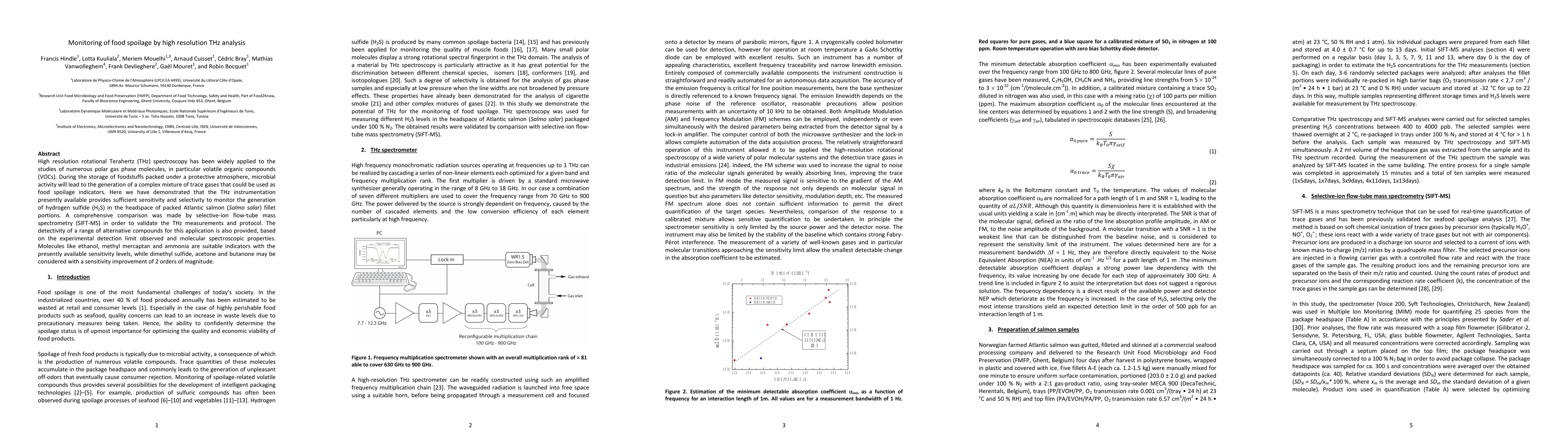 Thumbnail for Monitoring of food spoilage by high resolution THz analysis