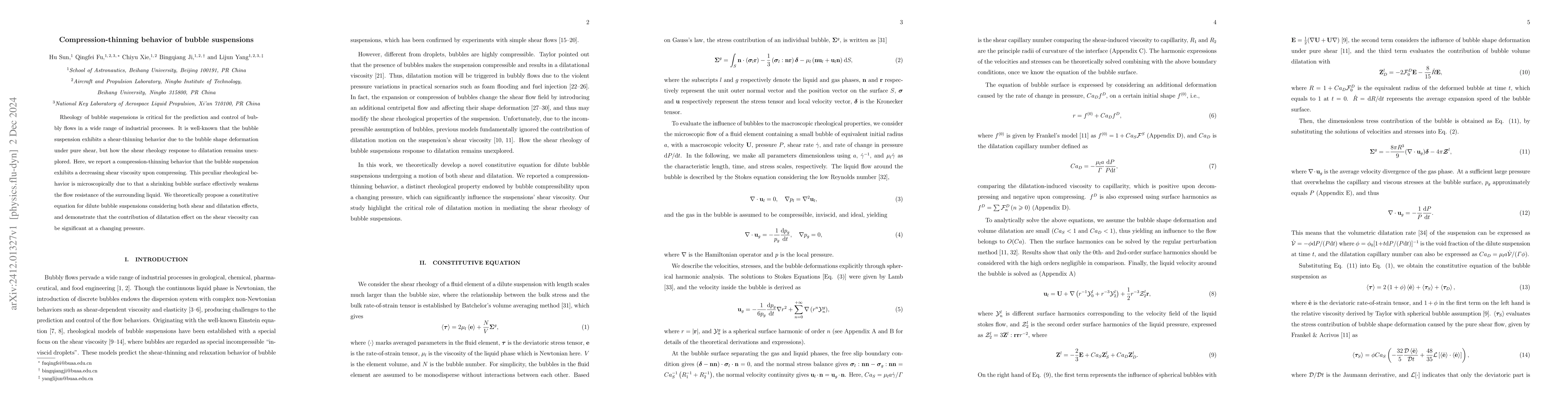 Thumbnail for Compression-thinning behavior of bubble suspensions