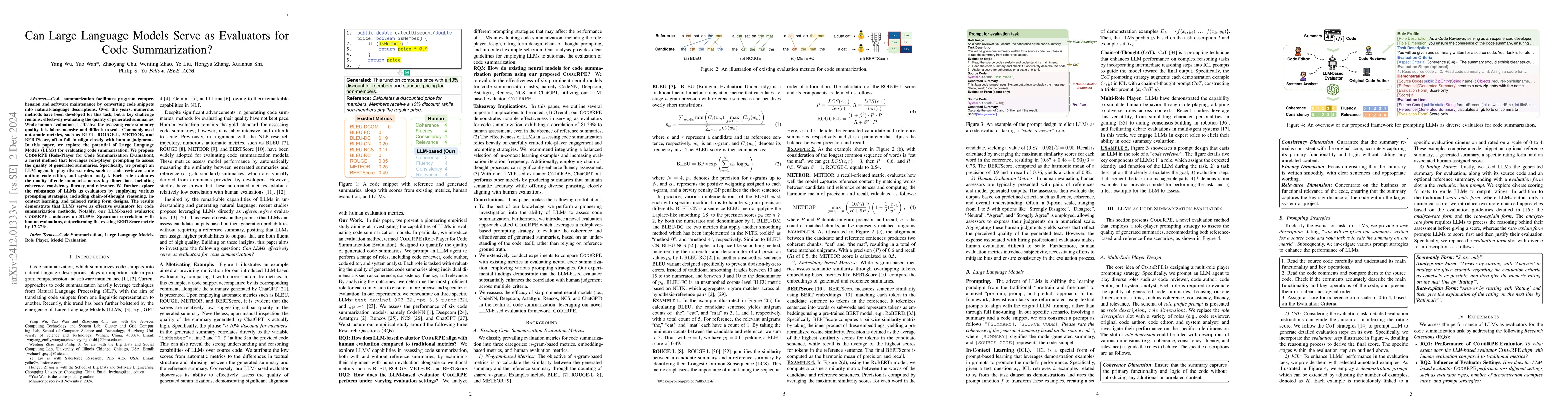 Thumbnail for Can Large Language Models Serve as Evaluators for Code Summarization?