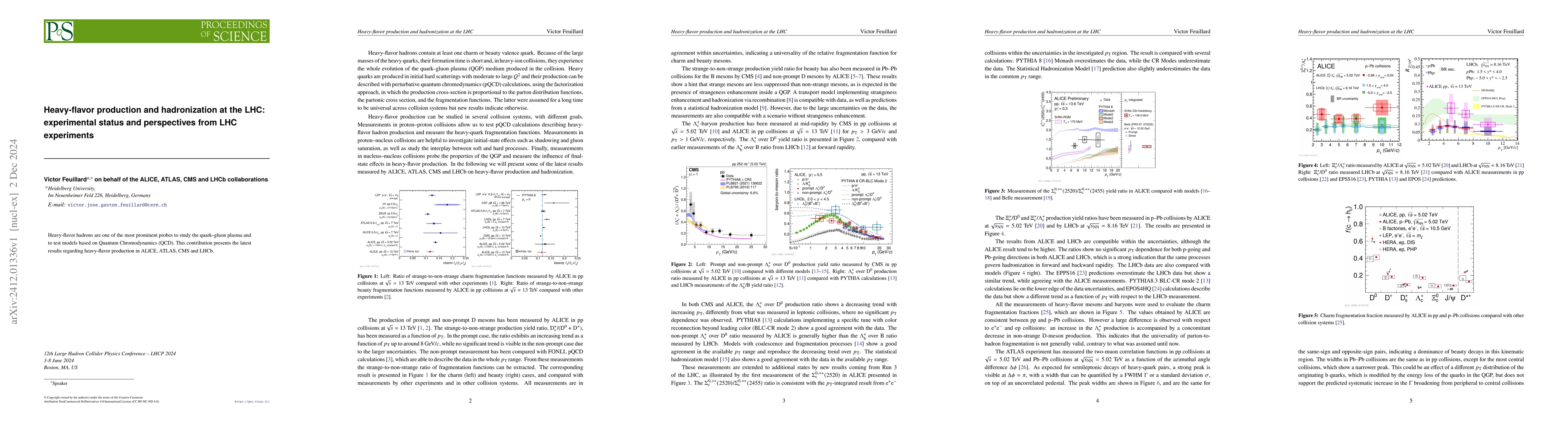 Thumbnail for Heavy-flavor production and hadronization at the LHC: experimental
  status and perspectives from LHC experiments