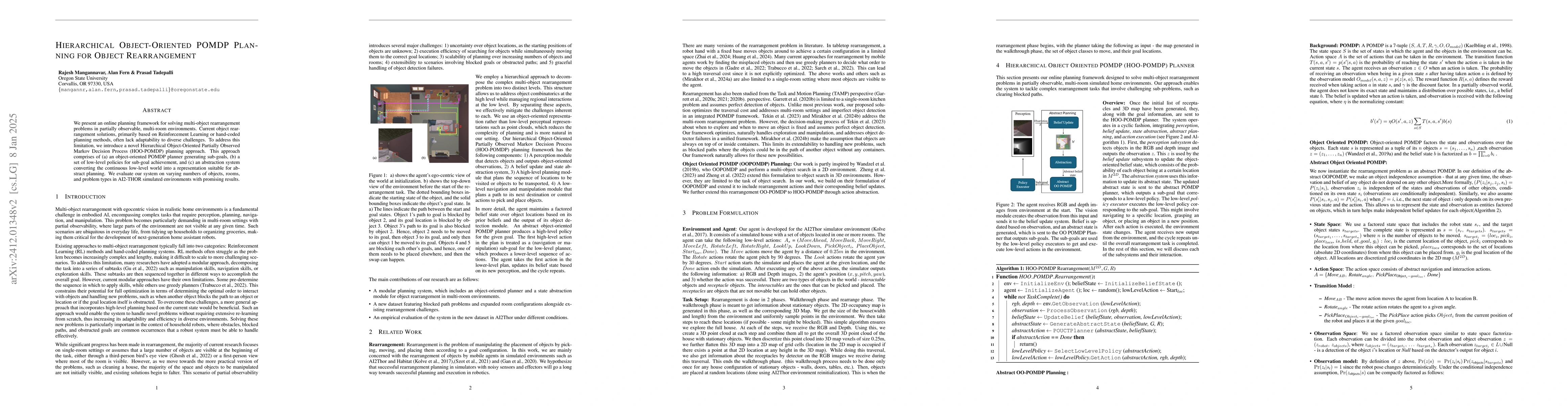 Thumbnail for Hierarchical Object-Oriented POMDP Planning for Object Rearrangement