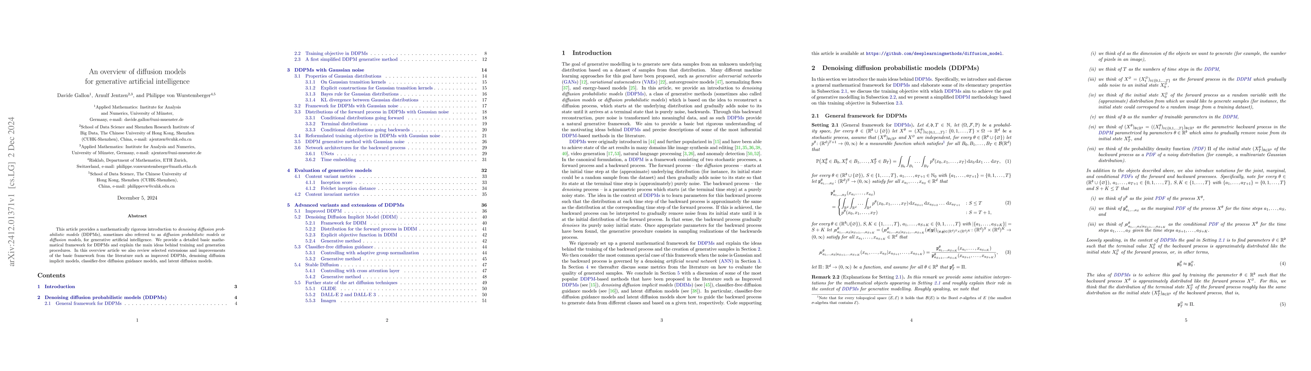 Thumbnail for An overview of diffusion models for generative artificial intelligence