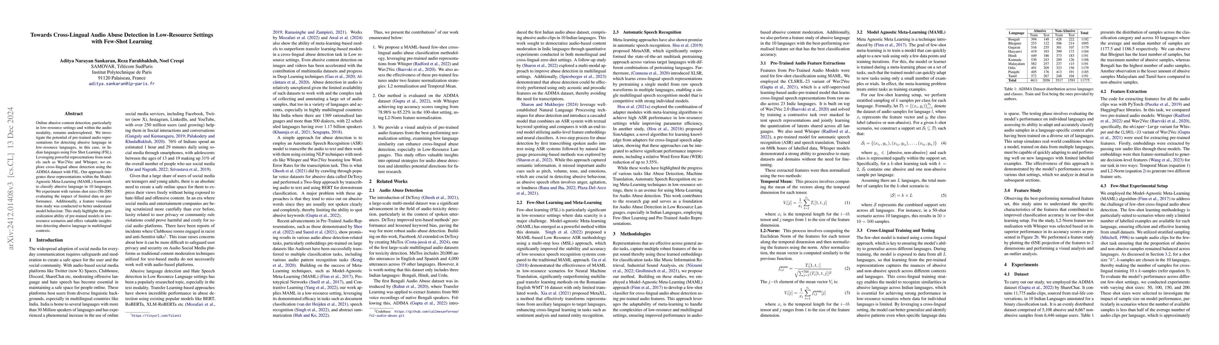 Thumbnail for Towards Cross-Lingual Audio Abuse Detection in Low-Resource Settings
  with Few-Shot Learning