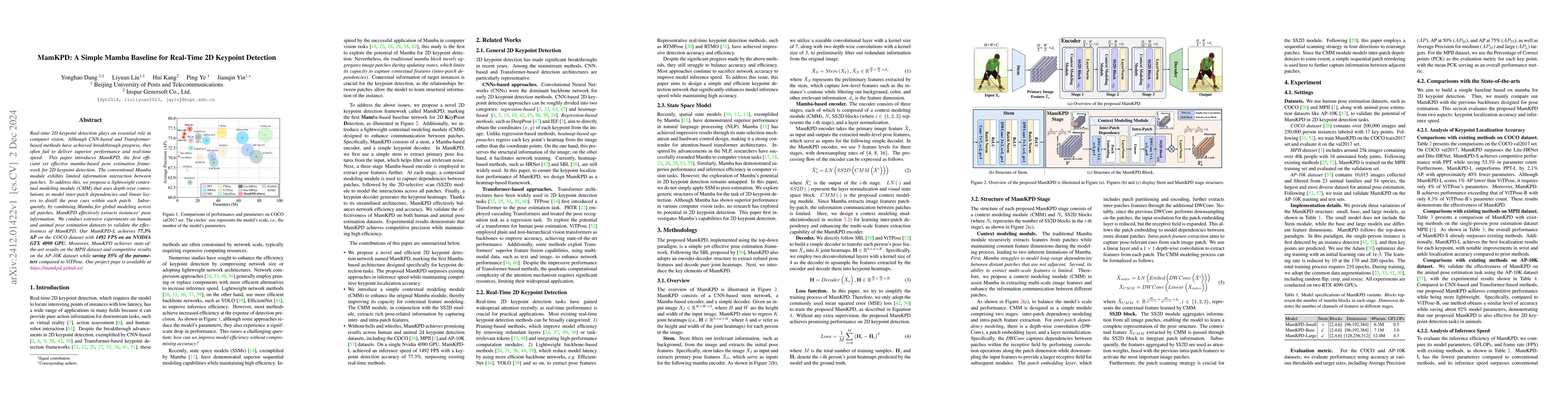 Thumbnail for MamKPD: A Simple Mamba Baseline for Real-Time 2D Keypoint Detection
