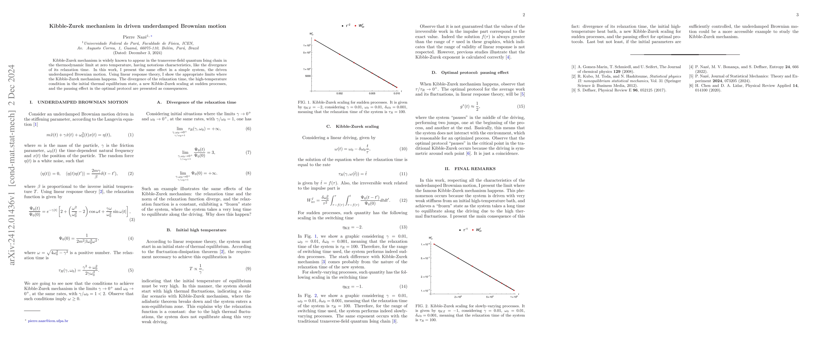 Thumbnail for Kibble-Zurek mechanism in driven underdamped Brownian motion