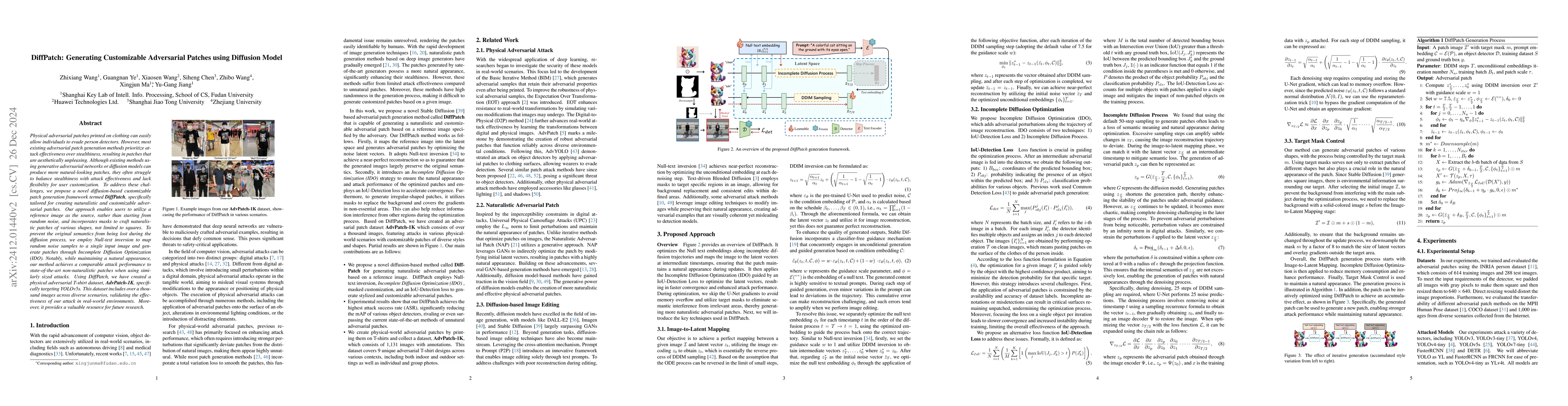 Thumbnail for DiffPatch: Generating Customizable Adversarial Patches using Diffusion
  Model