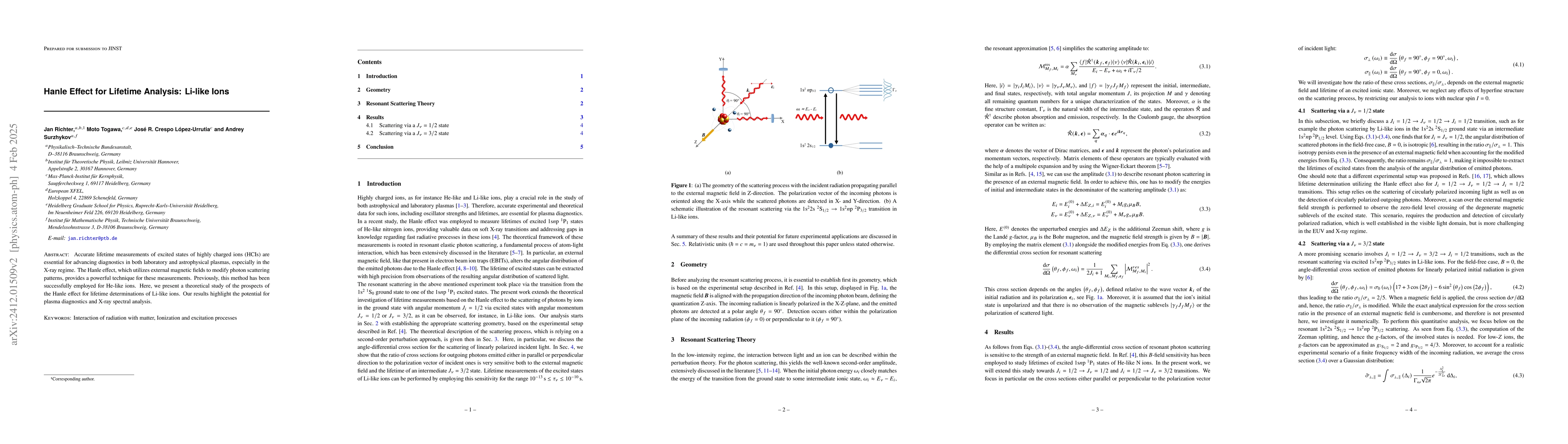 Thumbnail for Hanle Effect for Lifetime Analysis: Li-like Ions