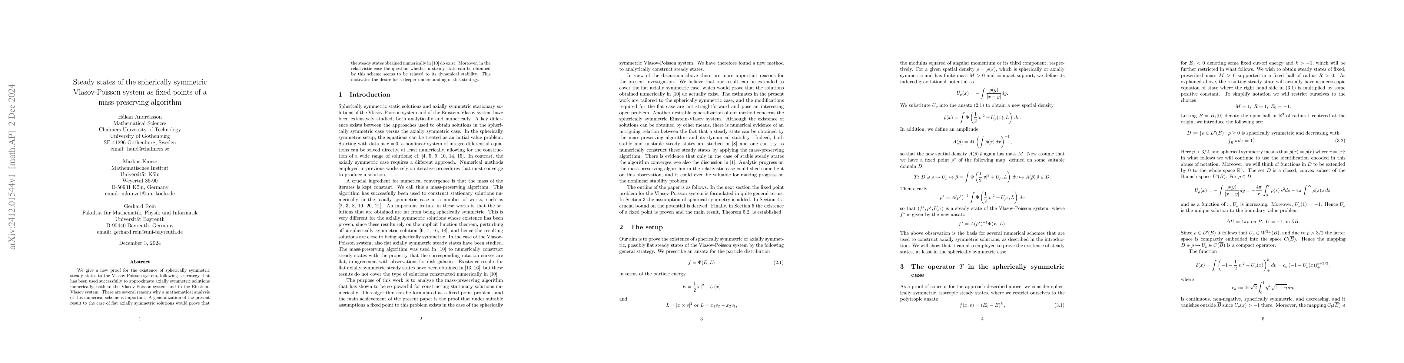 Thumbnail for Steady states of the spherically symmetric Vlasov-Poisson system as
  fixed points of a mass-preserving algorithm