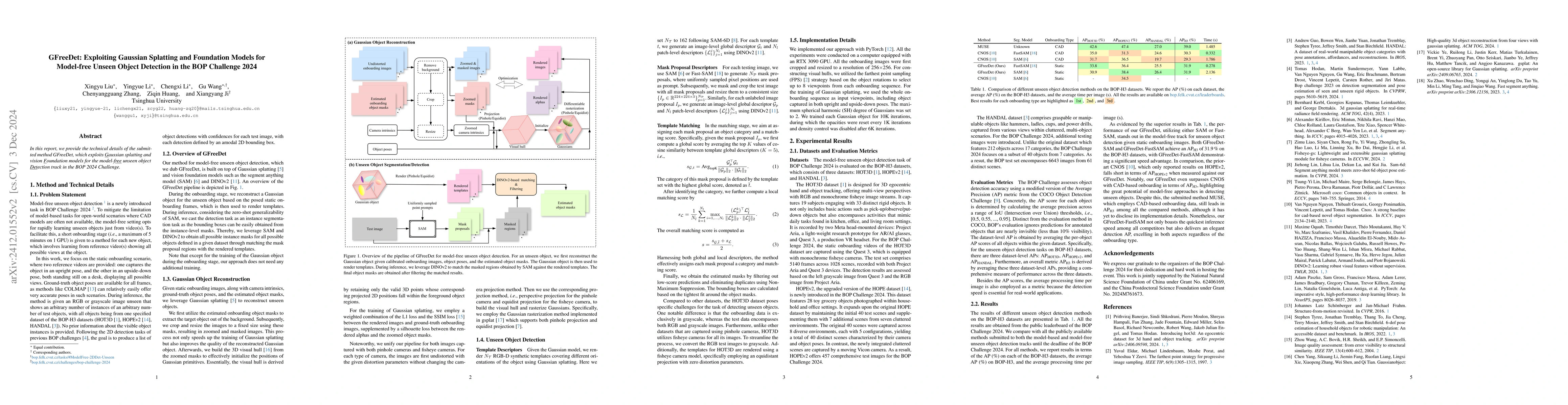 Thumbnail for GFreeDet: Exploiting Gaussian Splatting and Foundation Models for
  Model-free Unseen Object Detection in the BOP Challenge 2024