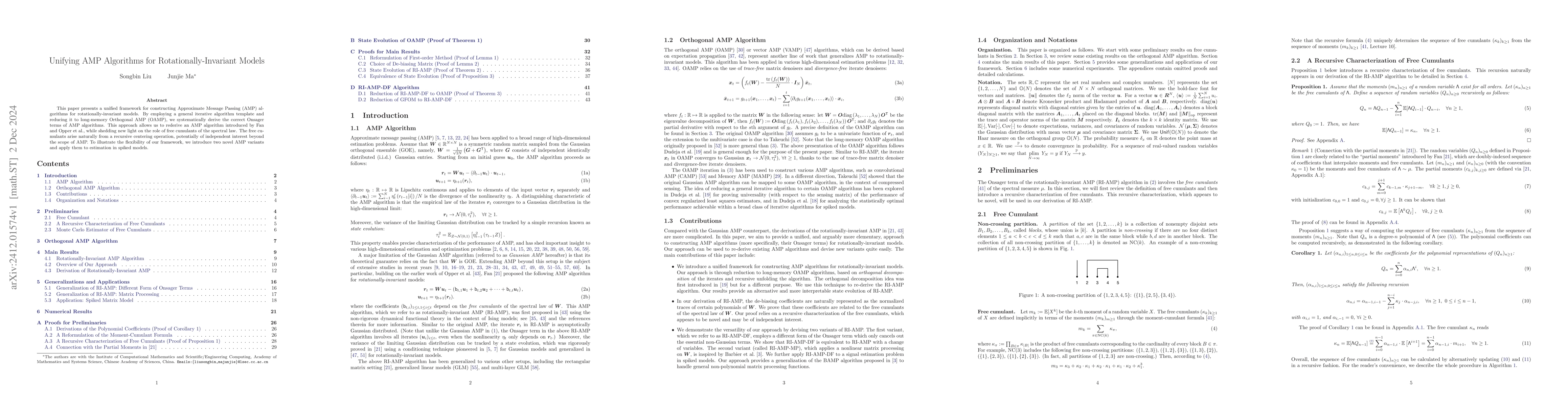 Thumbnail for Unifying AMP Algorithms for Rotationally-Invariant Models