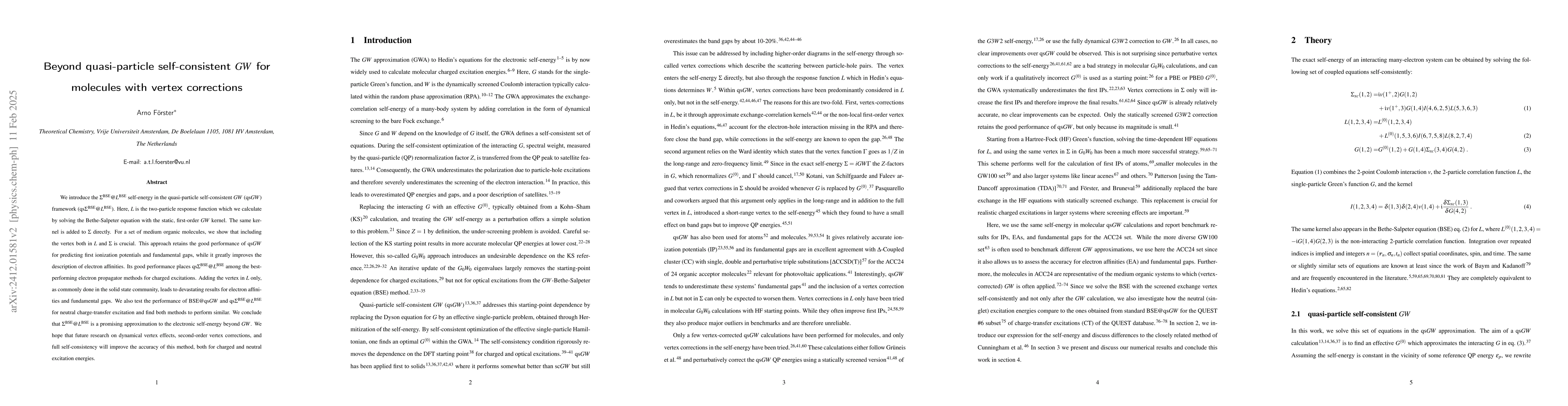 Thumbnail for Beyond quasi-particle self-consistent $GW$ for molecules with vertex
  corrections