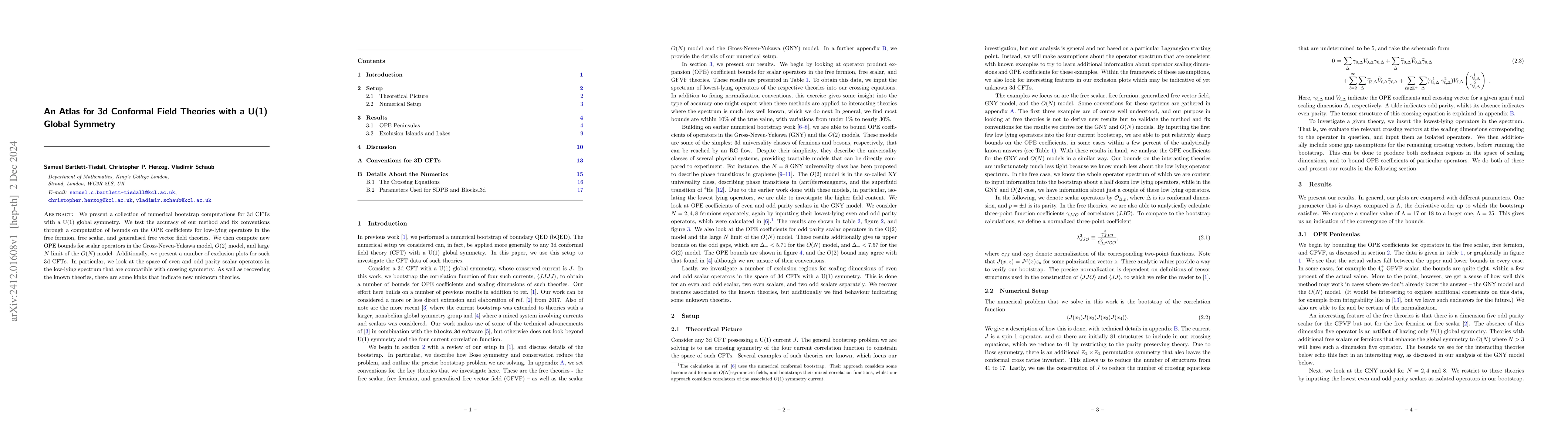 Thumbnail for An Atlas for 3d Conformal Field Theories with a U(1) Global Symmetry
