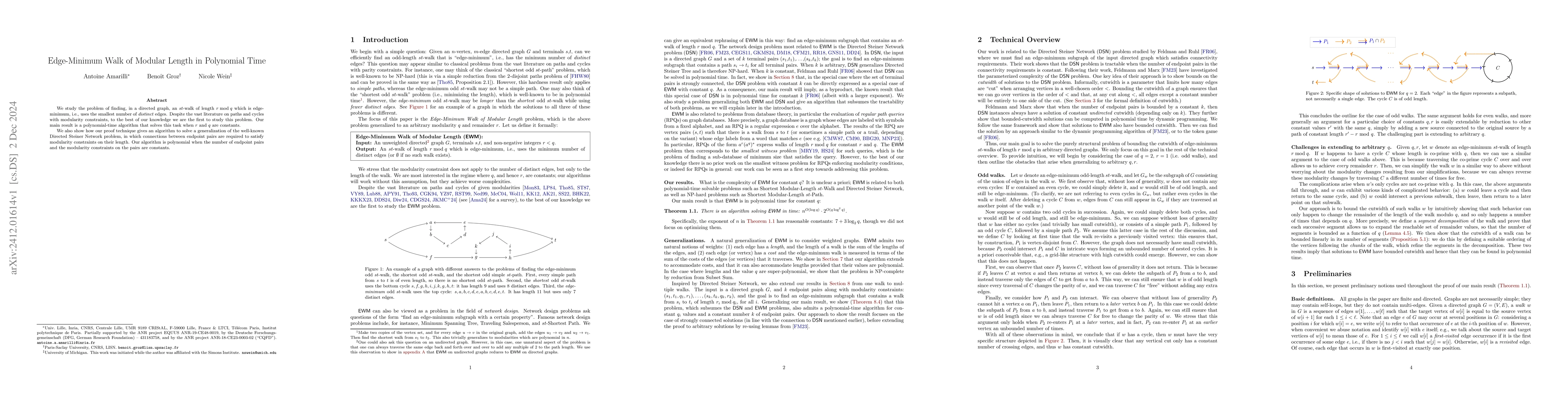 Thumbnail for Edge-Minimum Walk of Modular Length in Polynomial Time