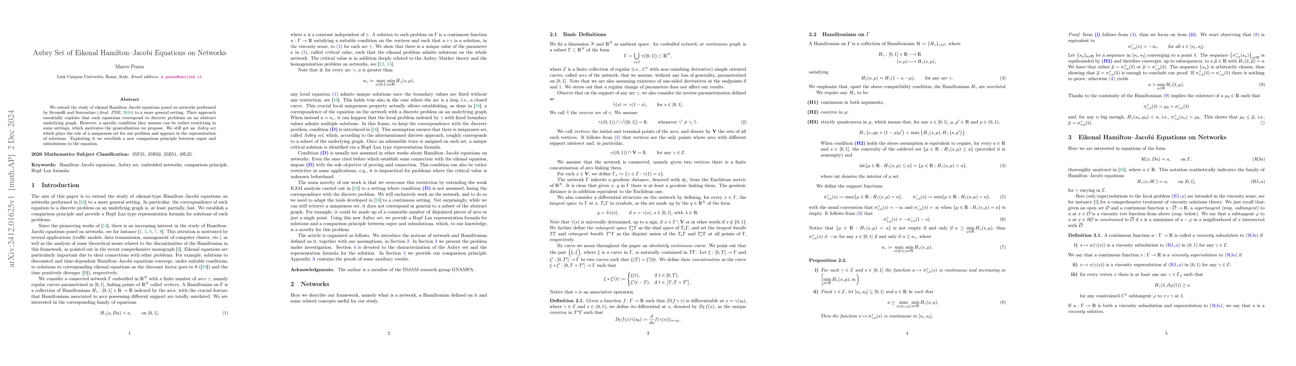 Thumbnail for Aubry Set of Eikonal Hamilton-Jacobi Equations on Networks