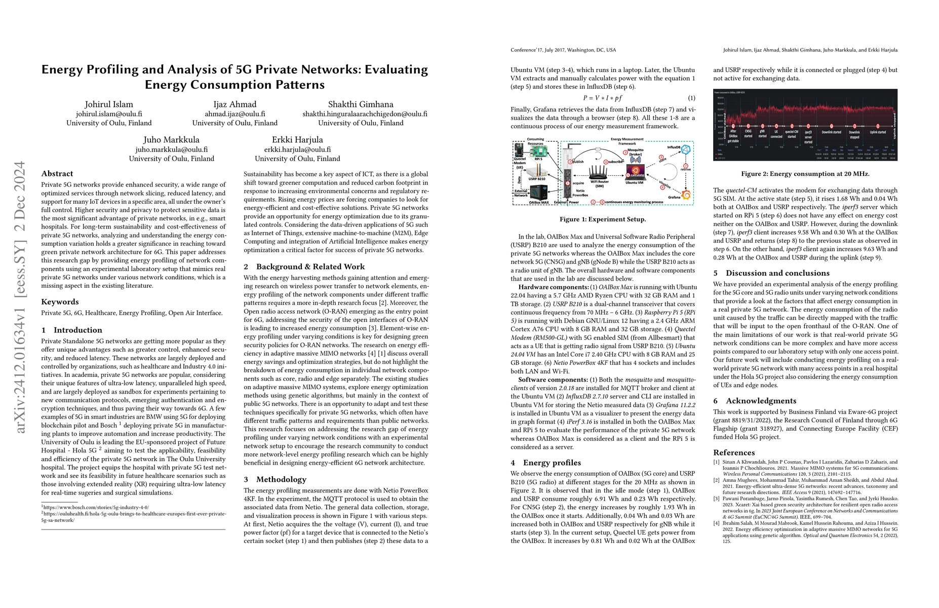 Thumbnail for Energy Profiling and Analysis of 5G Private Networks: Evaluating Energy
  Consumption Patterns