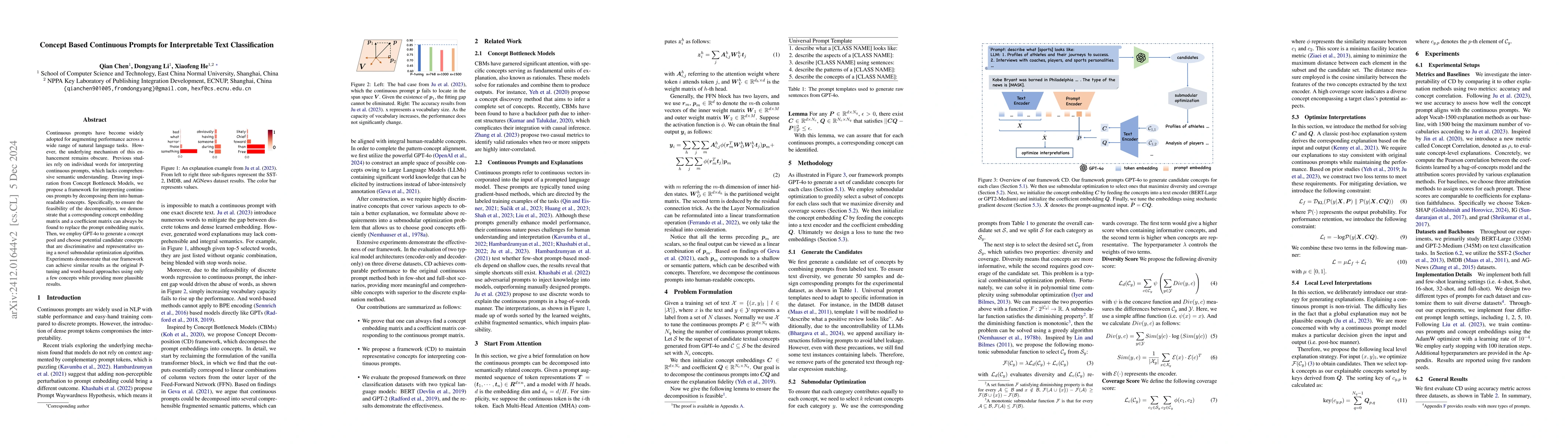 Thumbnail for Concept Based Continuous Prompts for Interpretable Text Classification