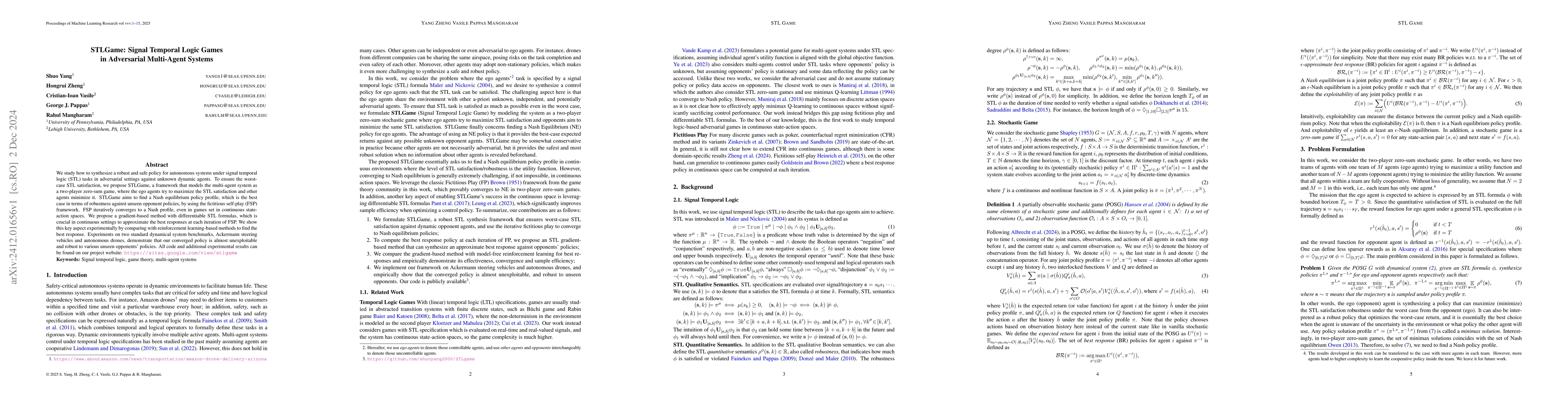 Thumbnail for STLGame: Signal Temporal Logic Games in Adversarial Multi-Agent Systems