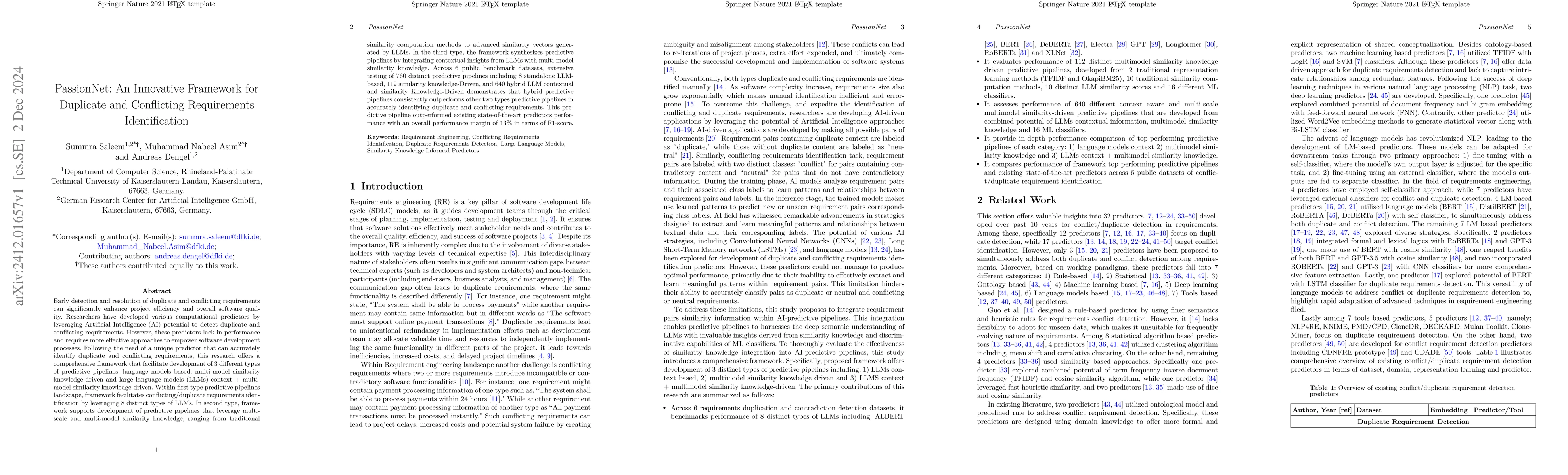 Thumbnail for PassionNet: An Innovative Framework for Duplicate and Conflicting
  Requirements Identification